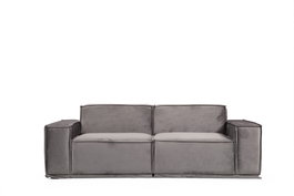 Atelier Del Sofa Sofá 2 Plazas Gris Tapizado Poliéster Largo 215cm